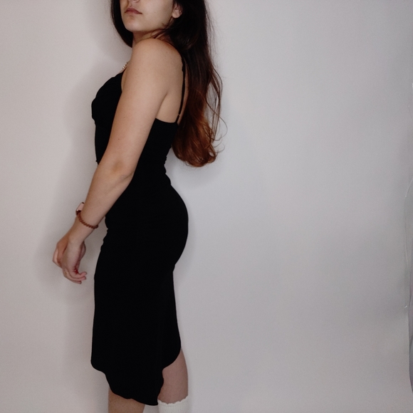 BCBMaxazria Little Black Spaghetti Dress Size XS - Picture 4 of 5